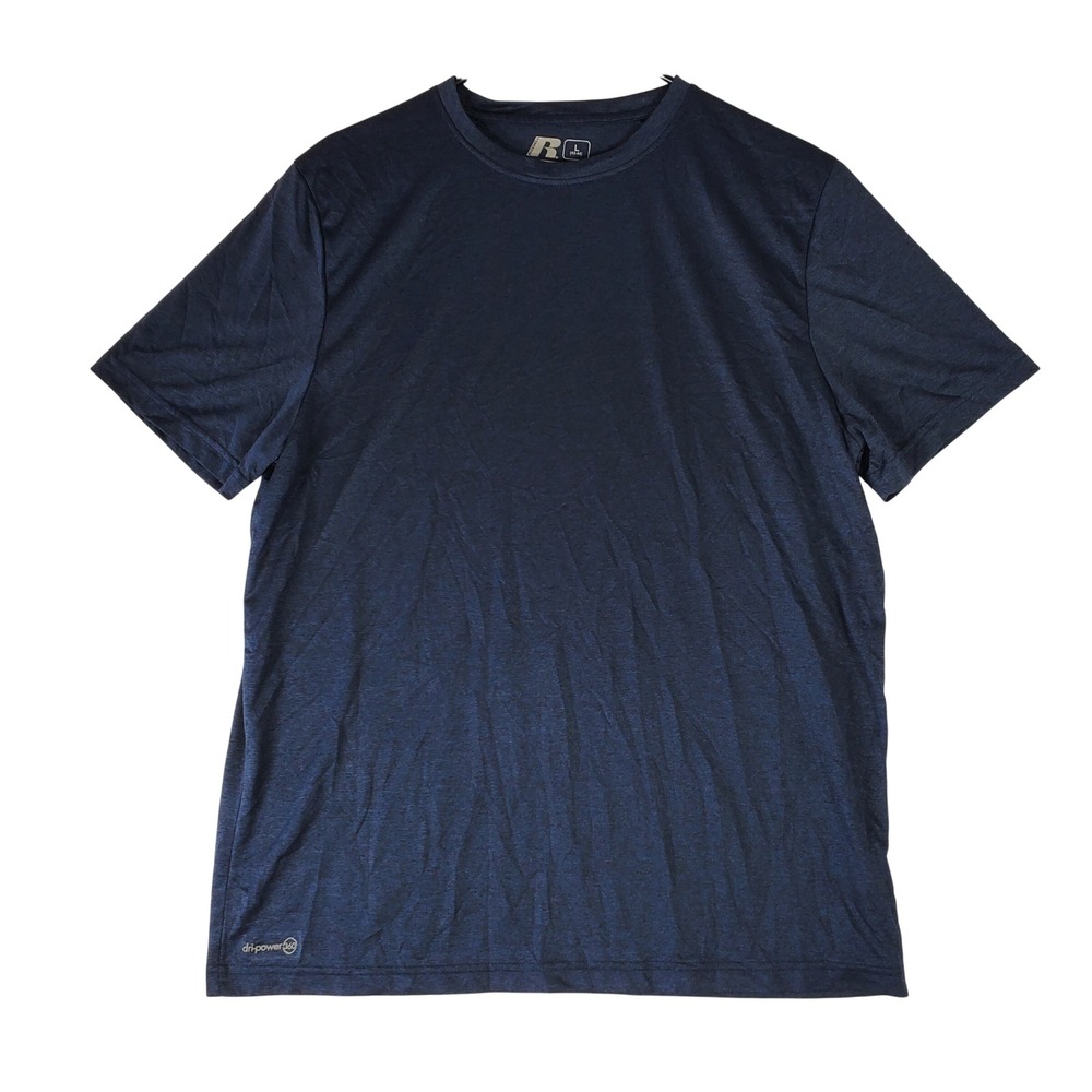 Russell Athletic Mens FreshForce Dri-Power 360 Training Shirt Navy Heather L
